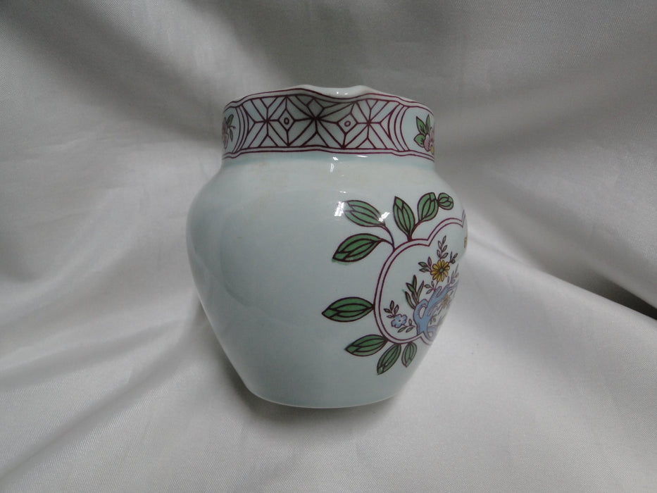 Adams Singapore Bird, Celadon w/ Florals: Creamer / Cream Pitcher, 3 1/2"