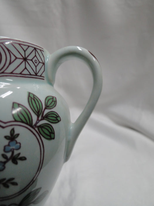 Adams Singapore Bird, Celadon w/ Florals: Creamer / Cream Pitcher, 3 1/2"
