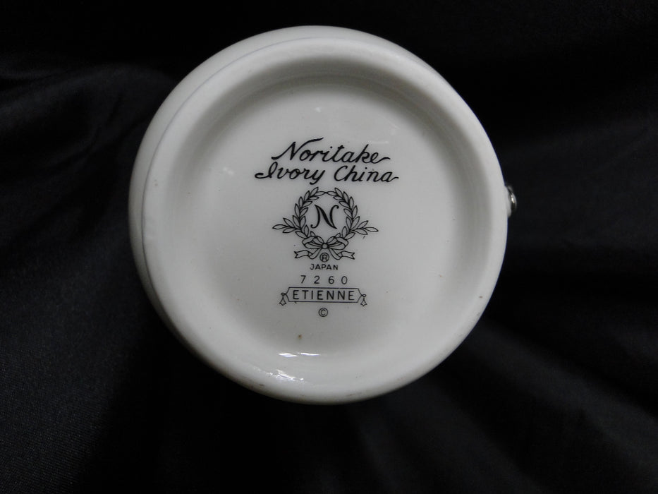 Noritake Etienne, 7260, Black Band, Florals: Creamer / Cream Pitcher, 4 1/2"