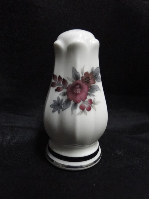 Noritake Etienne, 7260, Black Band, Florals: Salt OR Pepper Shaker, 6 Holes, 3"