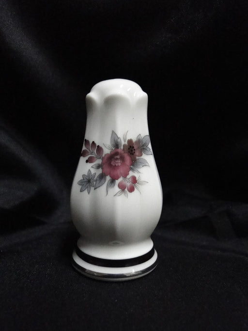 Noritake Etienne, 7260, Black Band, Florals: Salt OR Pepper Shaker, 6 Holes, 3"