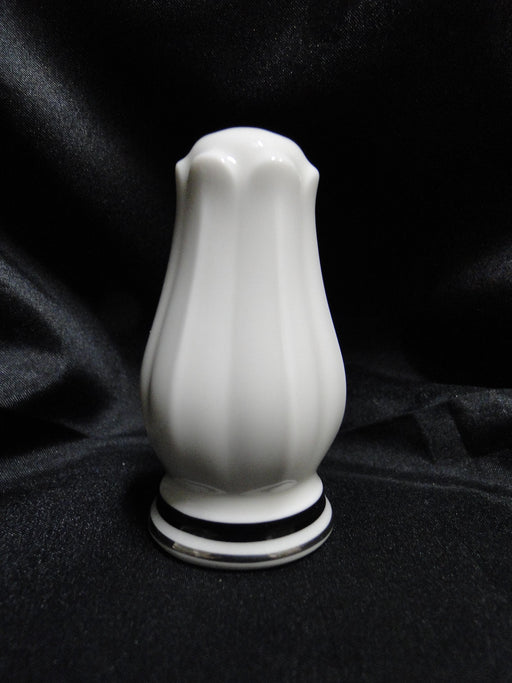 Noritake Etienne, 7260, Black Band, Florals: Salt OR Pepper Shaker, 6 Holes, 3"