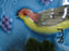 German Majolica Birds & Grapes 230, Blue: Luncheon Plate, 9 1/8", Wear