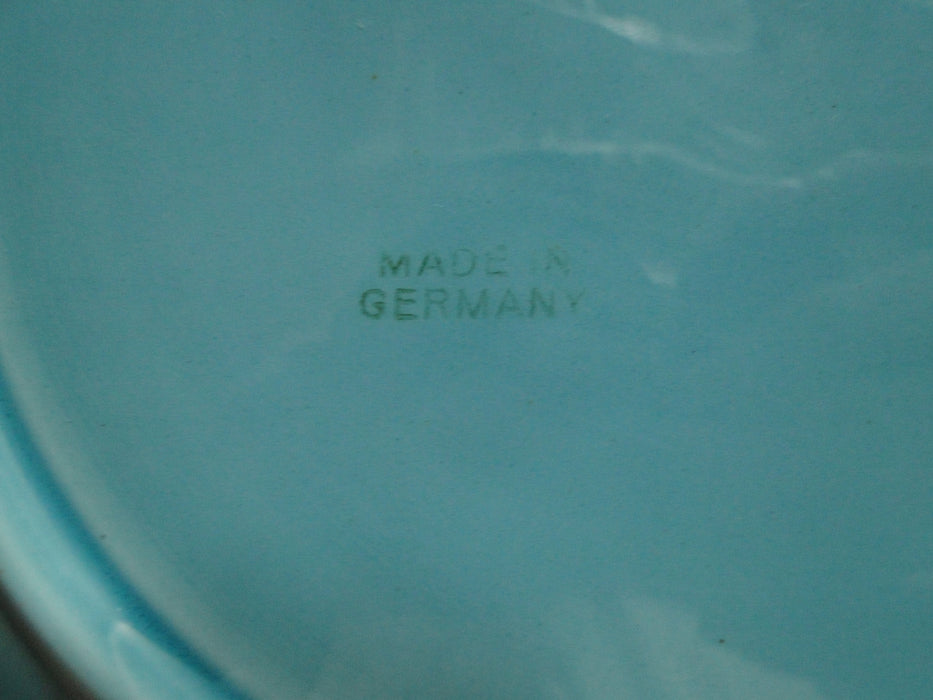 German Majolica Birds & Grapes 230, Blue: Luncheon Plate, 9 1/8", Wear