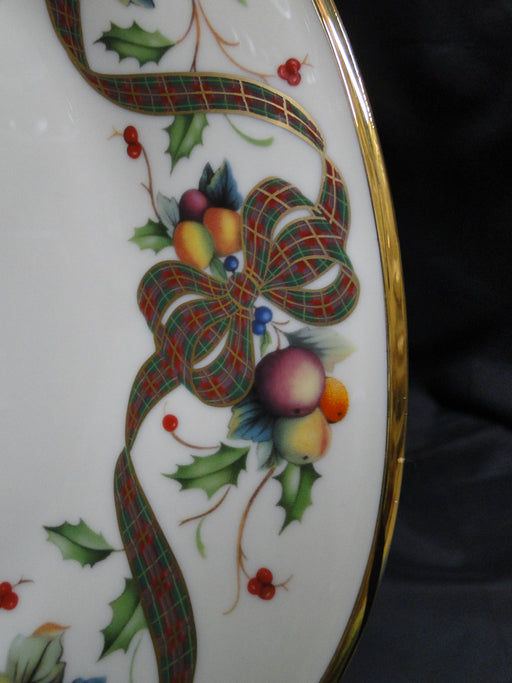 Lenox Holiday Tartan, Fruit, Plaid Ribbon: Dinner Plate (s), Square, 10 3/4"