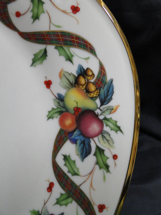 Lenox Holiday Tartan, Fruit, Plaid Ribbon: Dinner Plate (s), Square, 10 3/4"