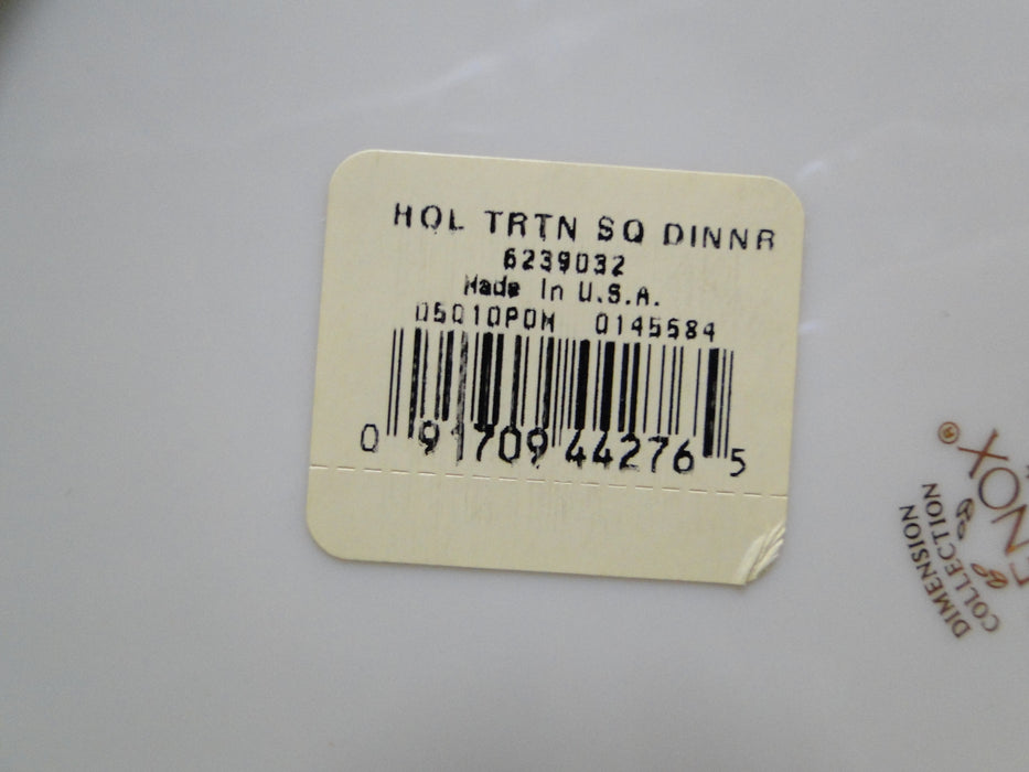 Lenox Holiday Tartan, Fruit, Plaid Ribbon: Dinner Plate (s), Square, 10 3/4"
