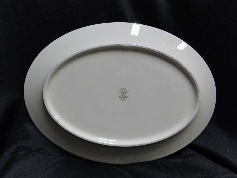 Lenox Holiday Tartan, Fruit, Plaid Ribbon: Oval Serving Platter (s), 13 3/4"