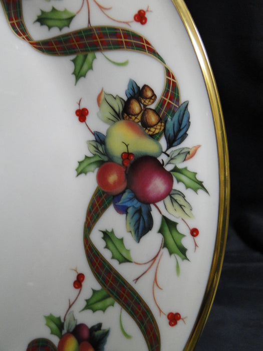 Lenox Holiday Tartan, Fruit, Plaid Ribbon: Dinner Plate (s), Round, 10 3/4"