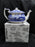 Spode Italian, Blue Scene, England: NEW Teapot & Lid, 5 1/2" Tall, Box