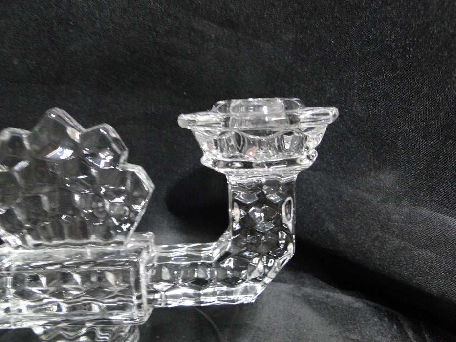 Fostoria American Clear: Double Flat Foot Candlestick (s), 8 1/2" x 4 1/2" Tall