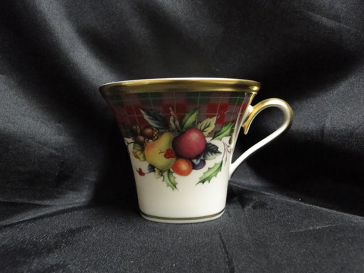 Lenox Holiday Tartan, Fruit, Plaid Ribbon: Square Cup & Saucer Set (s), 3 1/8"