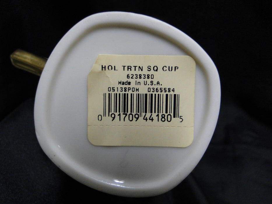 Lenox Holiday Tartan, Fruit, Plaid Ribbon: Square Cup & Saucer Set (s), 3 1/8"