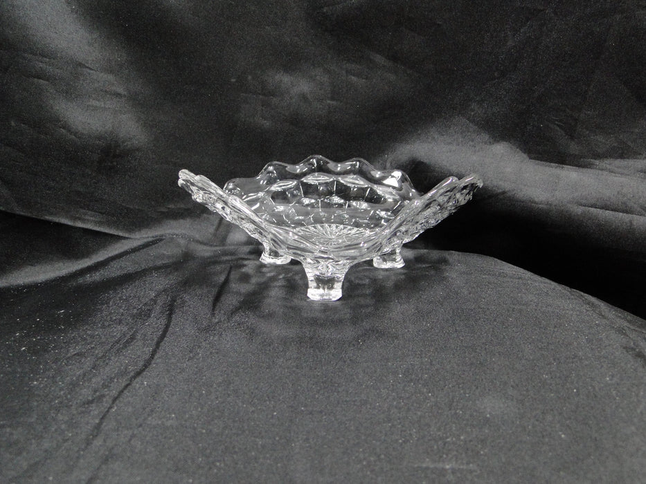 Fostoria American Clear: Triangular Tricorn Dish, 3-Toed, 7 1/4" x 2 3/4" Tall