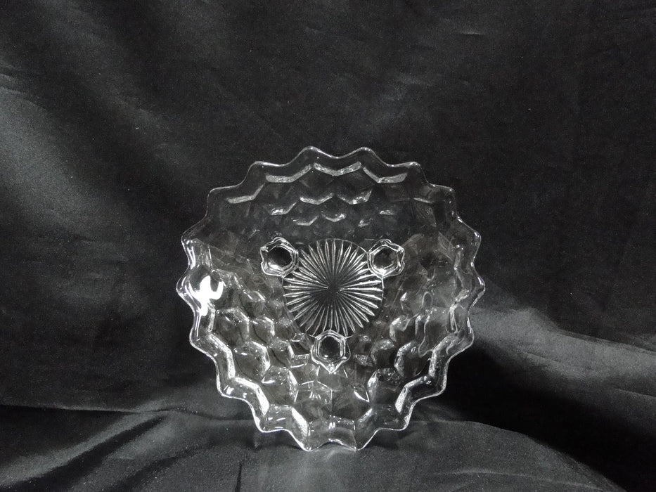 Fostoria American Clear: Triangular Tricorn Dish, 3-Toed, 7 1/4" x 2 3/4" Tall