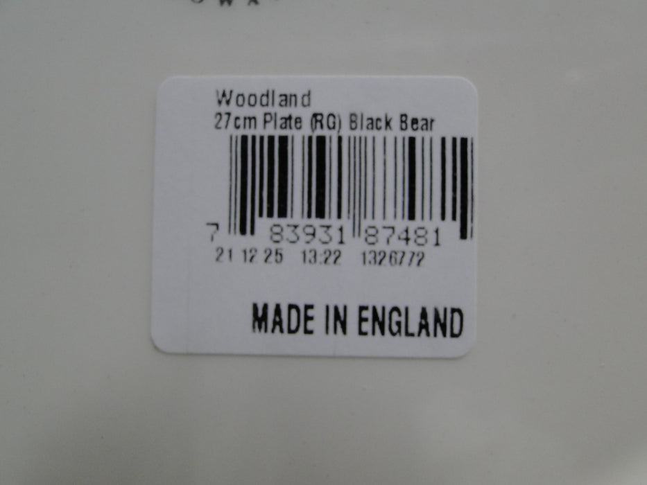 Spode Woodland Black Bear, England: NEW Dinner Plate (s), 10 1/2", Box