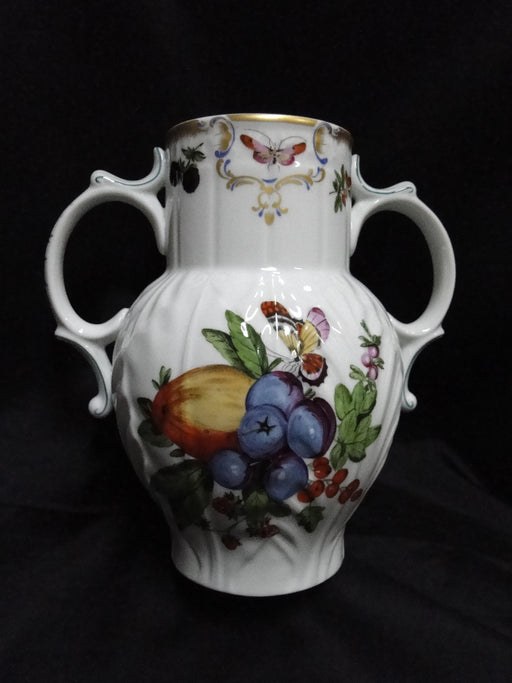Mottahedeh Duke of Gloucester, Fruit: Flower Vase w/ Two Handles, 8 3/4"