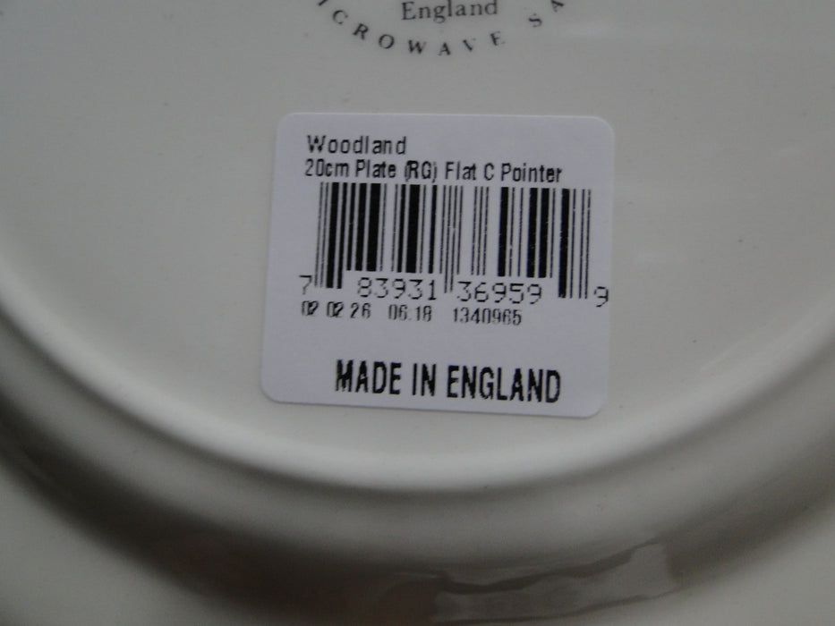 Spode Woodland Flat Coat Pointer Hunting Dog: NEW Salad Plate (s) 7 3/4", Box
