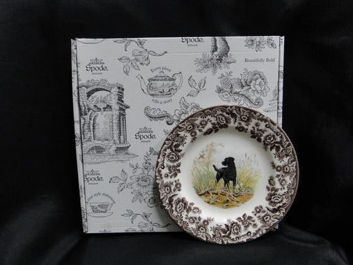 Spode Woodland Black Labrador Hunting Dog, England: NEW Salad Plate (s), Box