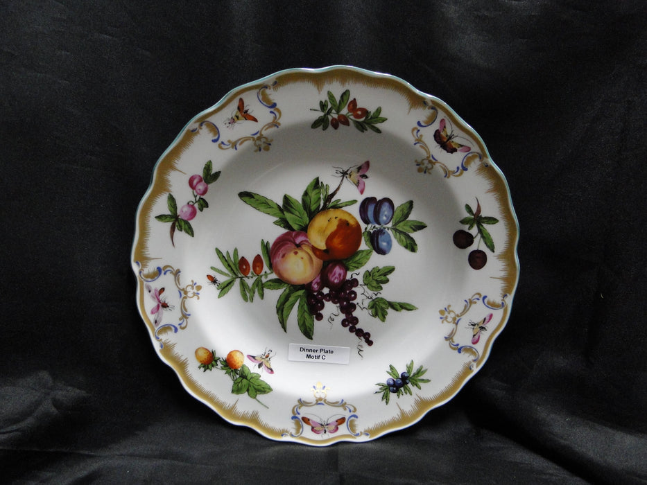 Mottahedeh Duke of Gloucester, Fruit: Dinner Plate (s), 10 1/8", Motif C
