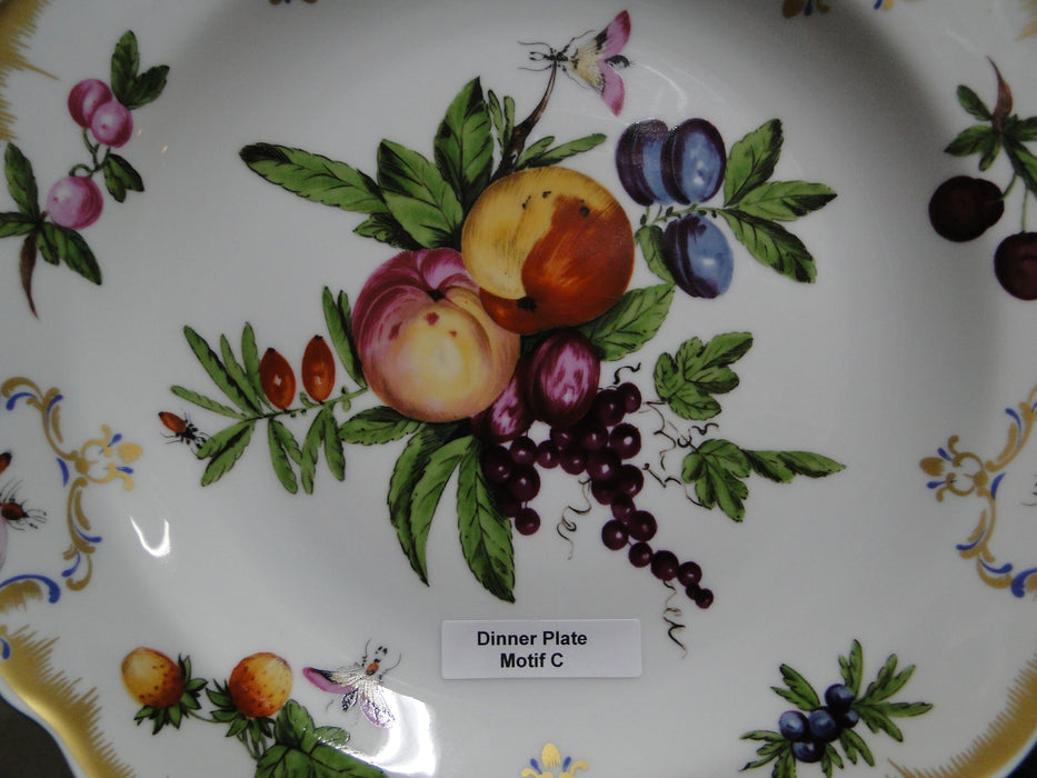 Mottahedeh Duke of Gloucester, Fruit: Dinner Plate (s), 10 1/8", Motif C