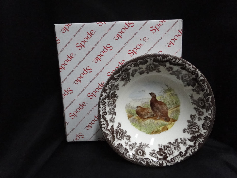 Spode Woodland Red Grouse Game Bird: NEW Ascot Salad / Soup Bowl, 8", Box