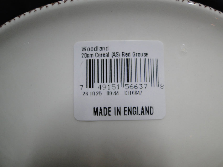 Spode Woodland Red Grouse Game Bird: NEW Ascot Salad / Soup Bowl, 8", Box