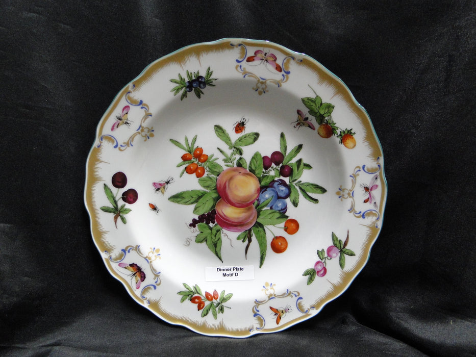 Mottahedeh Duke of Gloucester, Fruit: Dinner Plate (s), 10 1/8", Motif D