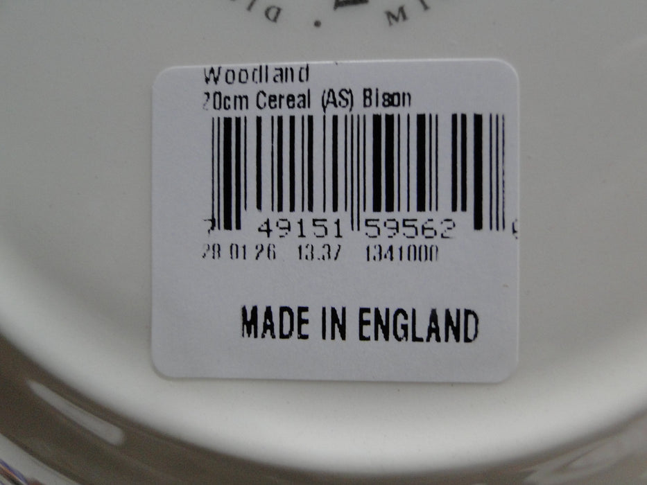 Spode Woodland Bison, England: NEW Ascot Salad / Soup Bowl, 8", Box