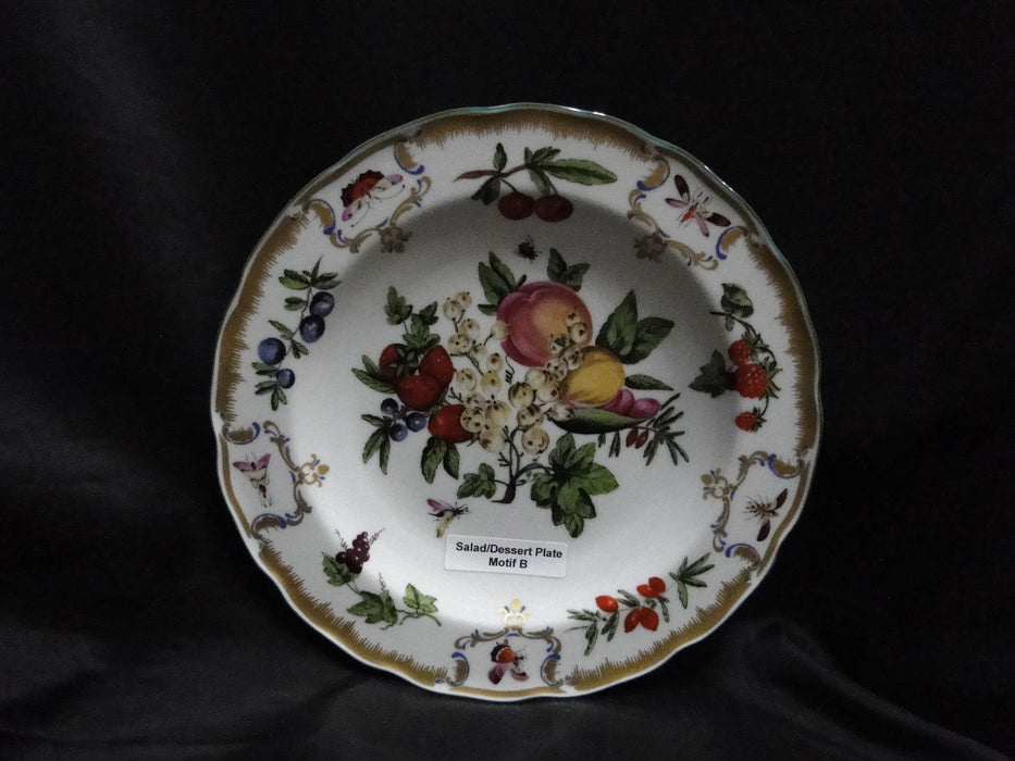 Mottahedeh Duke of Gloucester, Fruit: Salad / Dessert Plate (s), 8 1/4", Motif B