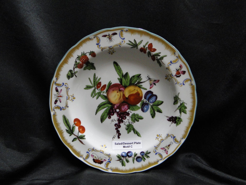 Mottahedeh Duke of Gloucester, Fruit: Salad / Dessert Plate (s), 8 1/4", Motif C