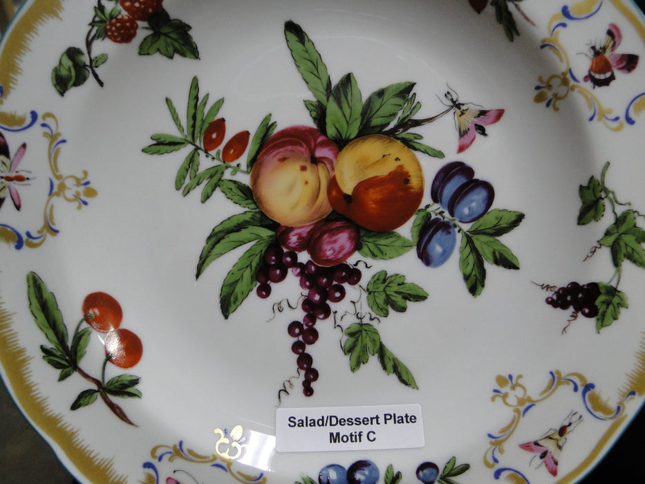 Mottahedeh Duke of Gloucester, Fruit: Salad / Dessert Plate (s), 8 1/4", Motif C