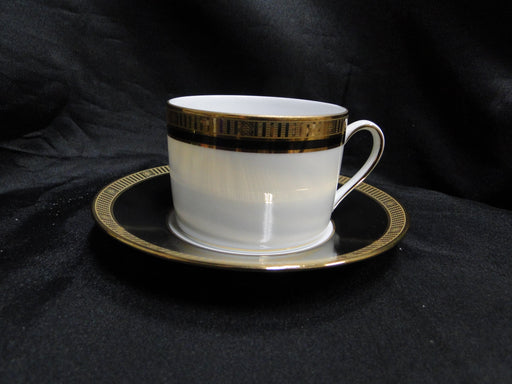 Bernardaud Madison Noir / Black: Cup & Saucer Set, 2 1/4" Tall