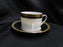 Bernardaud Madison Noir / Black: Cup & Saucer Set, 2 1/4" Tall