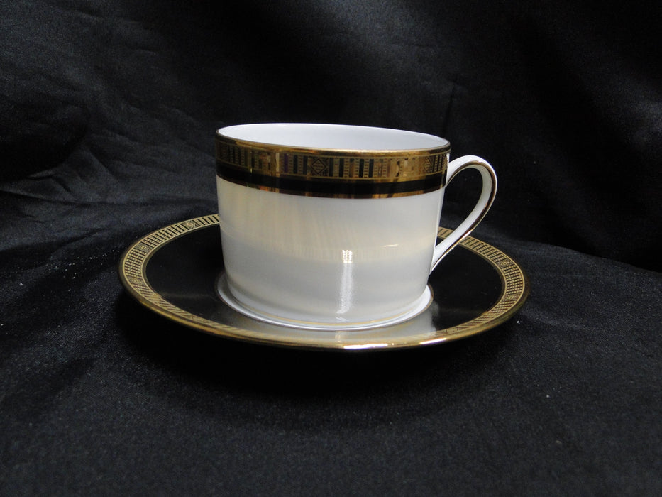 Bernardaud Madison Noir / Black: Cup & Saucer Set, 2 1/4" Tall