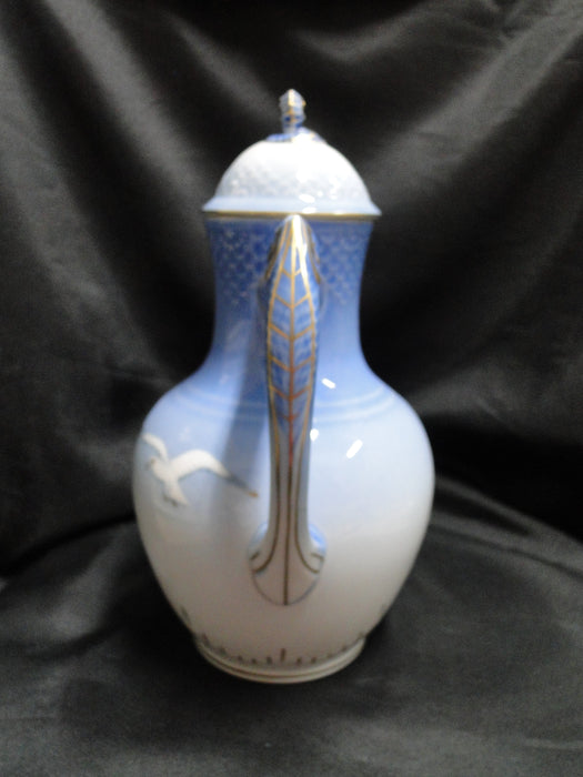 Bing & Grondahl Seagull: Coffee Pot & Lid, 9 3/4“ Tall, #301
