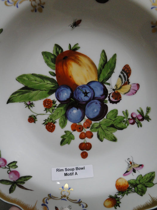 Mottahedeh Duke of Gloucester, Fruit: Rim Soup Bowl (s), 10 1/4", Motif A