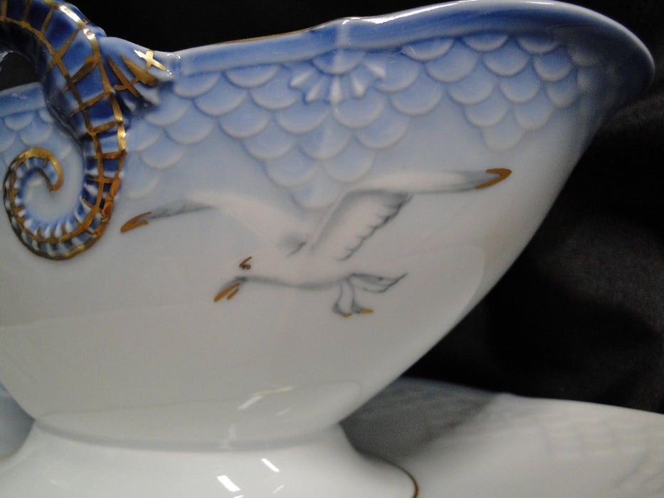 Bing & Grondahl Seagull: Gravy Boat w/ Attached Underplate, #8