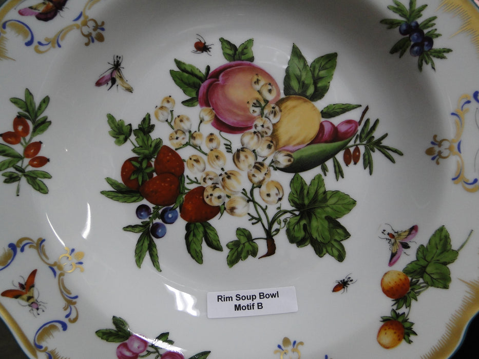 Mottahedeh Duke of Gloucester, Fruit: Rim Soup Bowl (s), 10 1/4", Motif B
