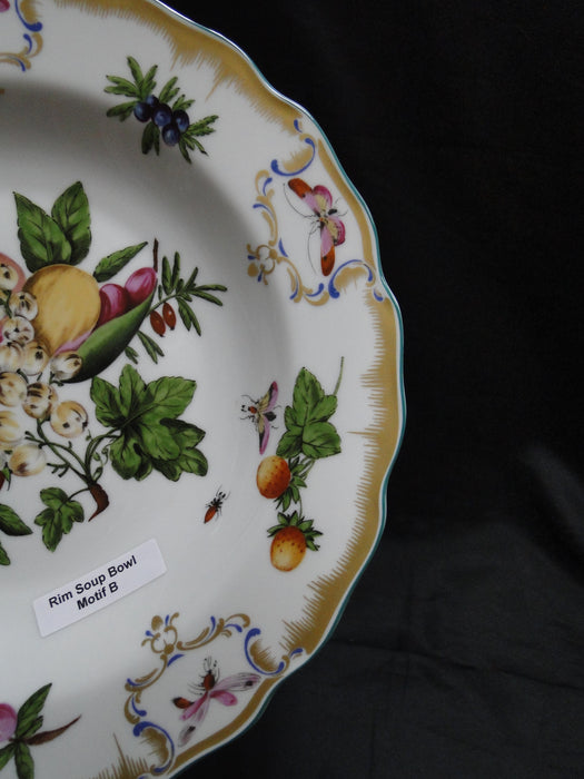Mottahedeh Duke of Gloucester, Fruit: Rim Soup Bowl (s), 10 1/4", Motif B