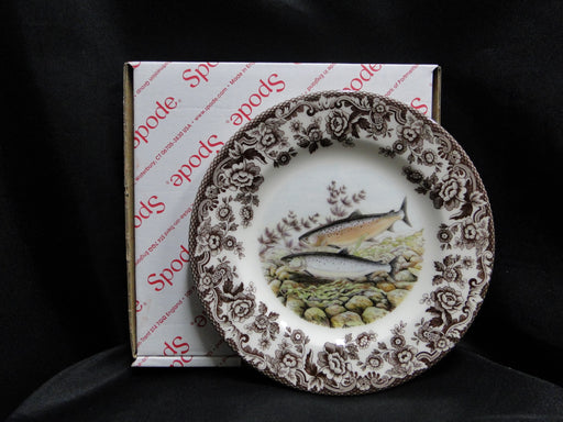 Spode Woodland North American Fish Pacific Salmon: NEW Salad Plate, 7 3/4", Box