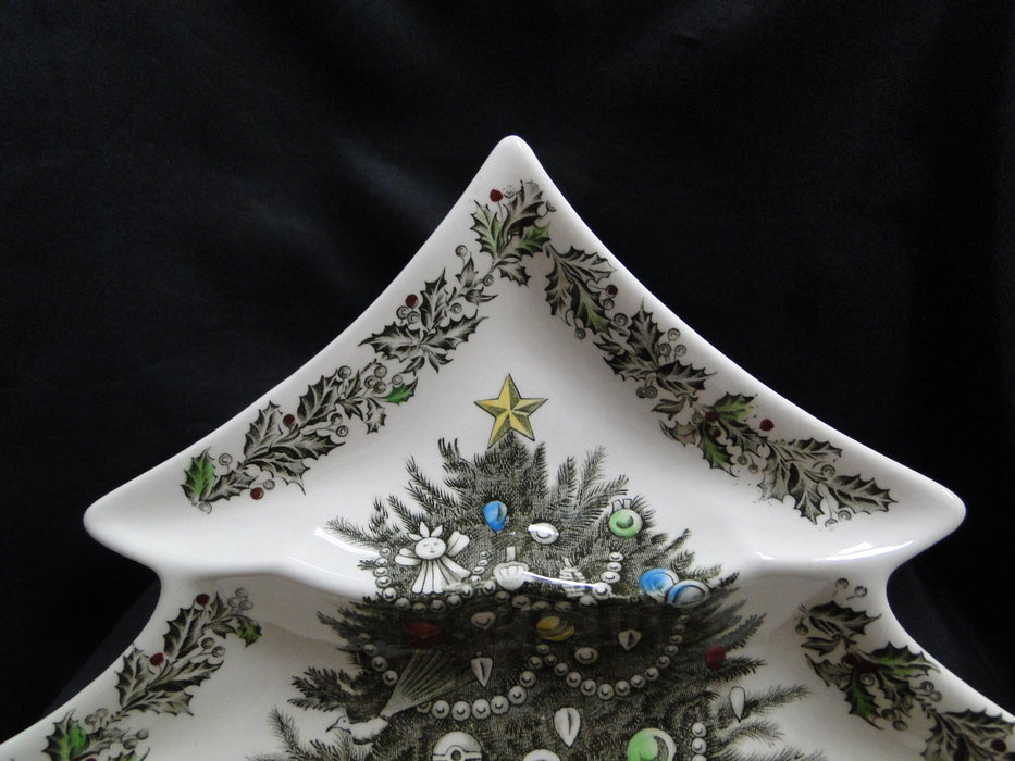 Johnson Brothers Merry Christmas, England: 3-Part Tree Shape Relish Dish