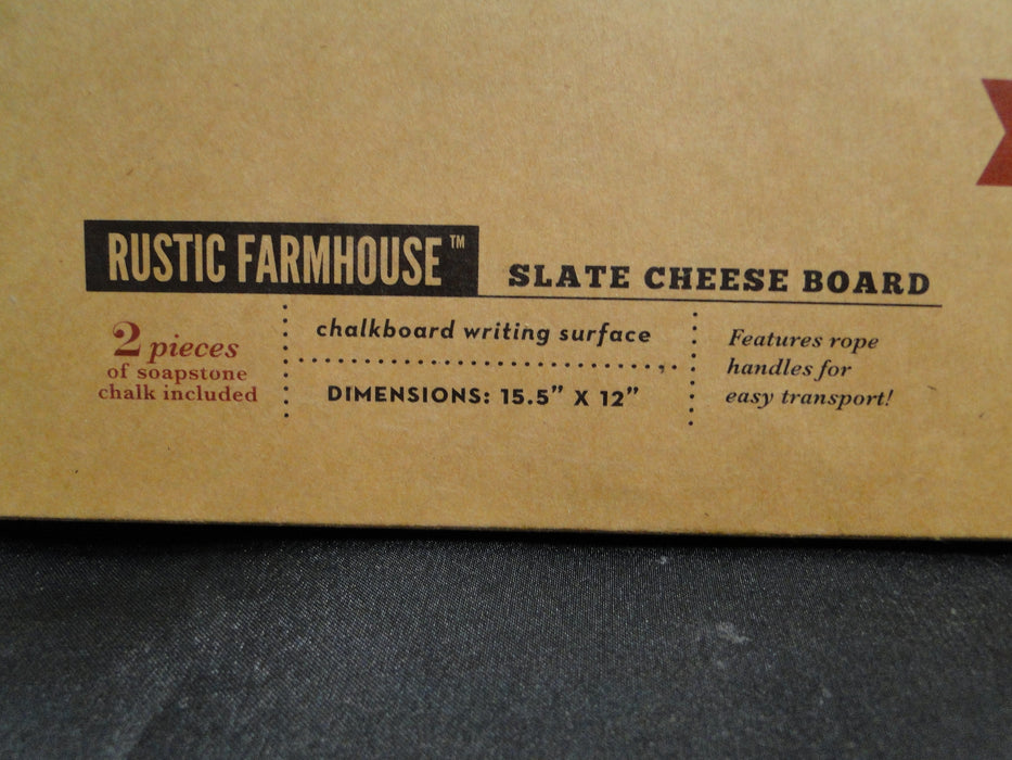 Rustic Farmhouse Twine: TCU Slate Chalkboard Cheeseboard Tray, 15 1/2"