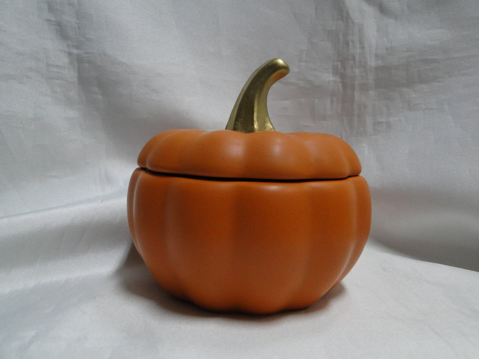 Ceramic Pumpkin Shape: Baker / Soup Bowl / Candy Dish w/ Lid,  14oz