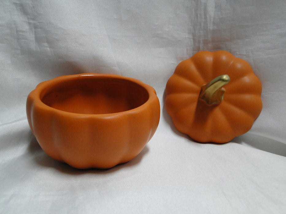 Ceramic Pumpkin Shape: Baker / Soup Bowl / Candy Dish w/ Lid,  14oz