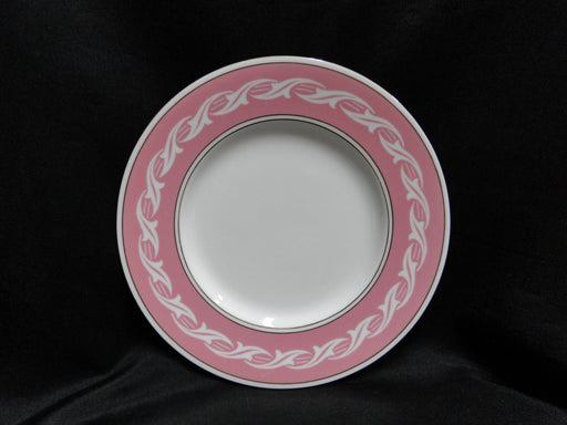 Minton Eton, Pink Band w/ White Design, Gold Trim: Salad Plate (s), 7 3/4"