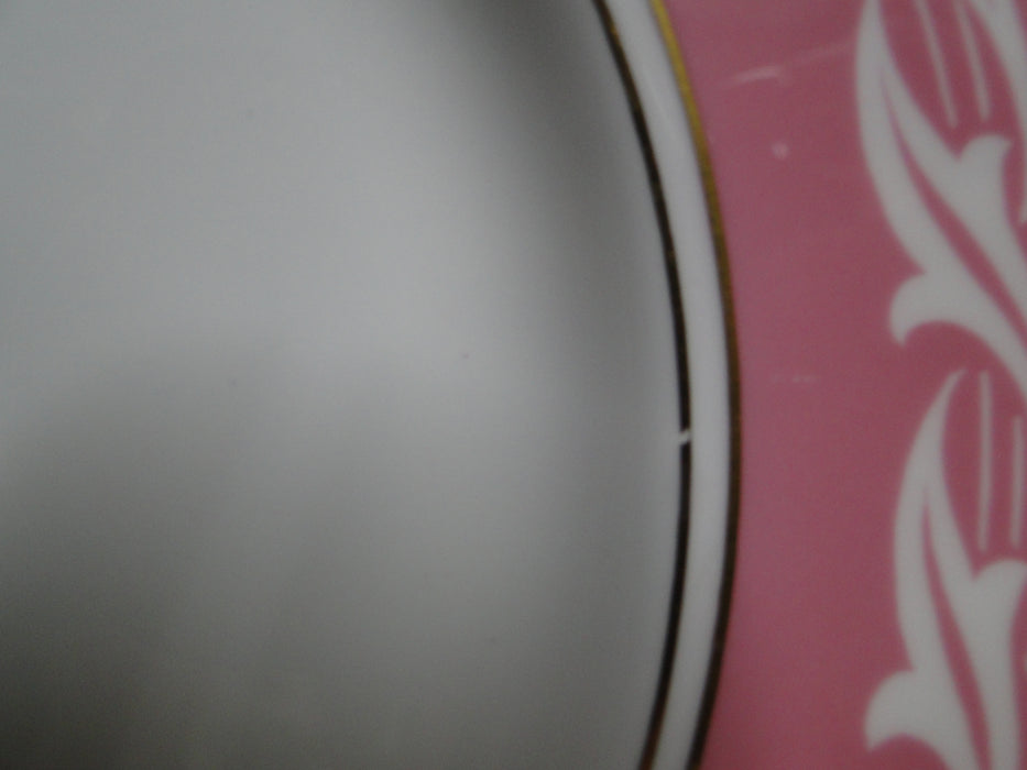 Minton Eton, Pink Band w/ White Design, Gold Trim: Salad Plate (s), 7 3/4"