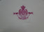 Minton Eton, Pink Band w/ White Design, Gold Trim: Salad Plate (s), 7 3/4"