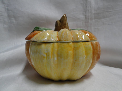 Ceramic Pumpkin Shape: Soup Bowl / Candy Dish w/ Lid, 14oz