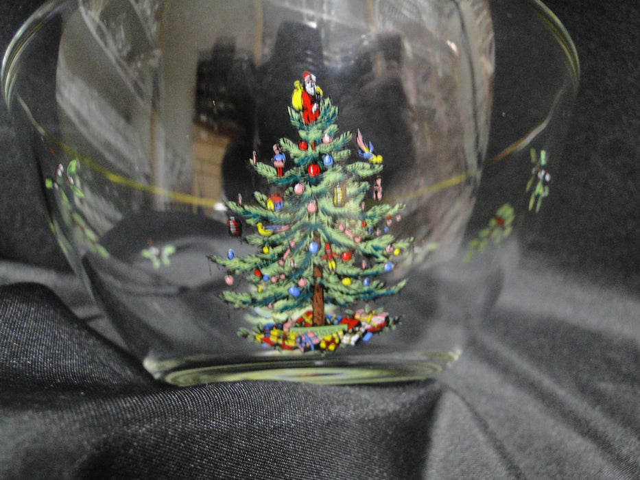 Spode Christmas Tree, Clear Glass w/ Gold Trim: Individual Salad Bowl (s) 5 1/2"
